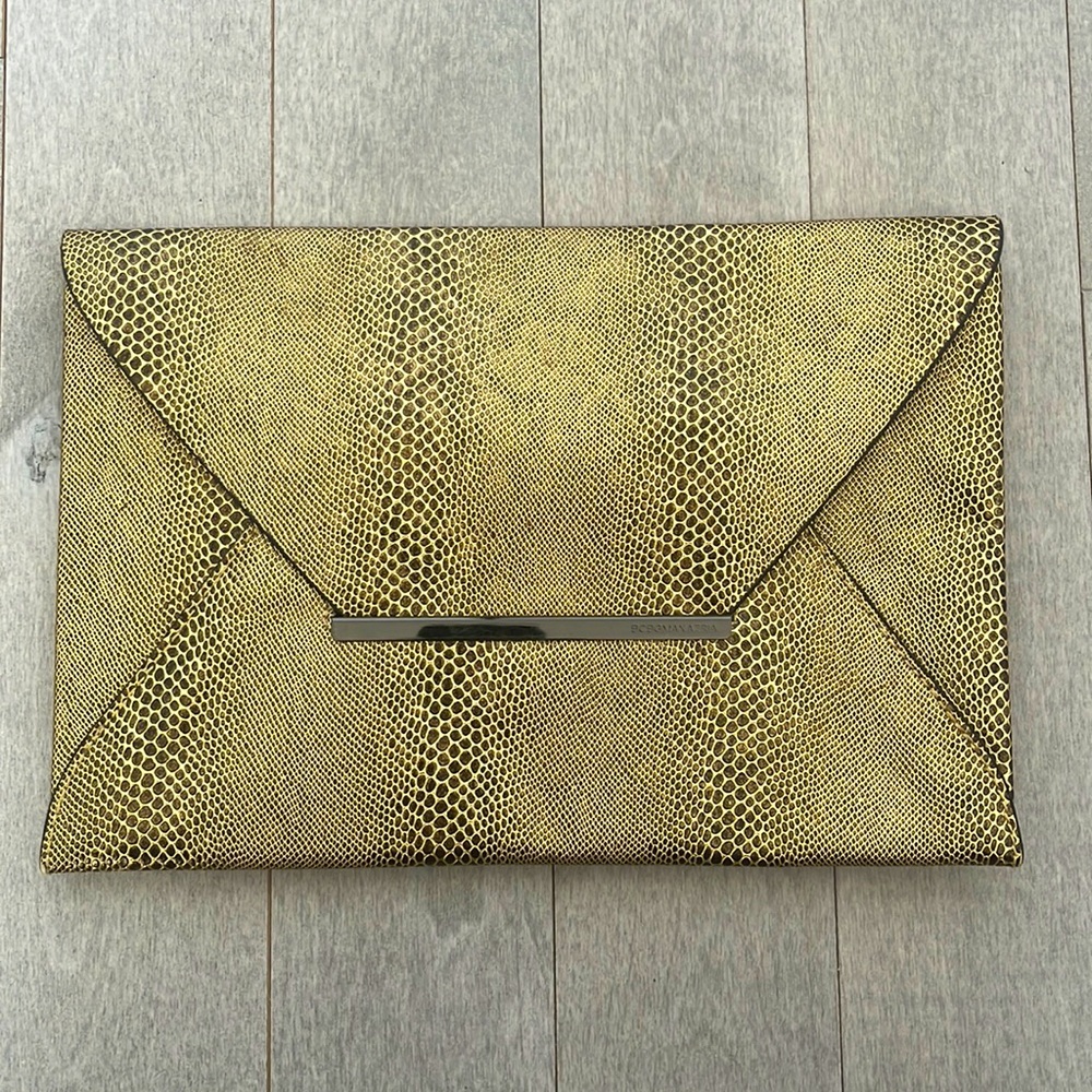 BCBG Clutch Gold Alligator
